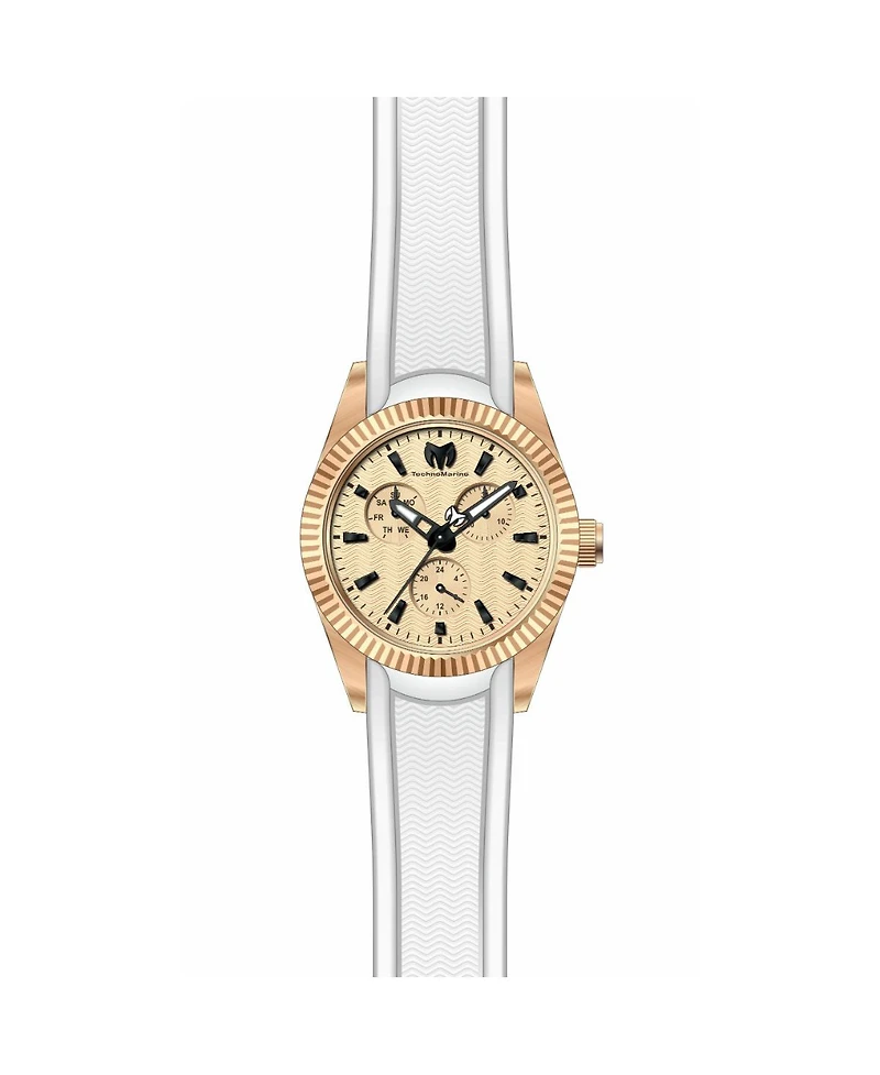 TechnoMarine Women's Tm-724004 Sea Quartz Chronograph Rose Gold Dial Watch