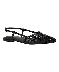 Calvin Klein Women's Glessia Woven Pointed Toe Slingback Flats