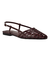 Calvin Klein Women's Glessia Woven Pointed Toe Slingback Flats