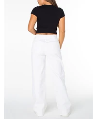 Celebrity Pink Juniors' High-Rise Wide-Leg Jeans