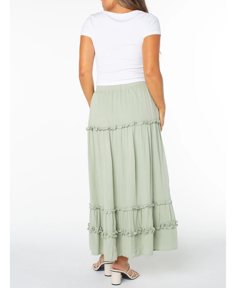 Celebrity Pink Juniors' Ruffle-Tier Maxi Skirt