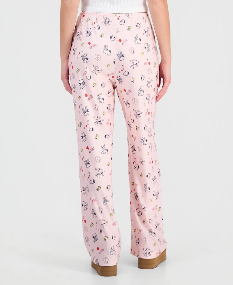 Love Tribe Juniors' Snoopy Valentine's Day Brushed Jersey Lounge Pants