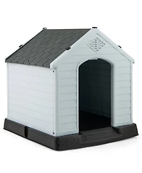 Sugift Dog House for Small Dogs Waterproof Plastic with Elevated Floor