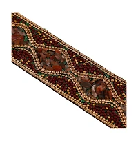 Women's The Moziac-Swirl Statement Bracelet - Forest Green & Wine Red