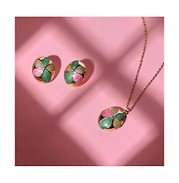 Women's The Enamel-Holly Jewellery Set - California Gold