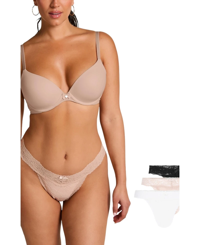 Hunkemoller Women's 3 Pack Madison Thong