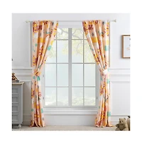 Greenland Home Fashion Cassidy Window Drapes for Bedroom/Living Room Curtain Panel Set - Peach 84x84"