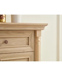 Streamdale Furniture Farmhouse Kitchen Storage Cabinet, Roman Column Coffee Bar/Wine Cooler