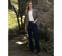 CeCe Women's Front Seam High-Waist Flare Jeans