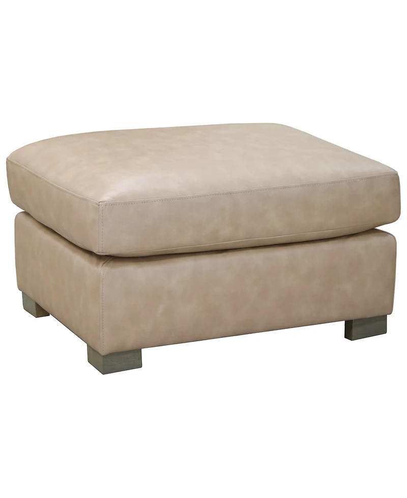 Stacia 33" Leather Fully Padded Bench Ottoman
