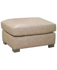 Stacia 33" Leather Fully Padded Bench Ottoman
