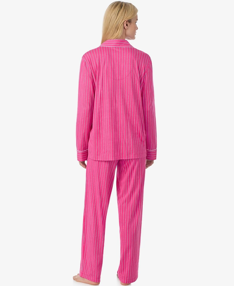 Lauren Ralph Women's Long Sleeve Notch Collar Pant Pajama