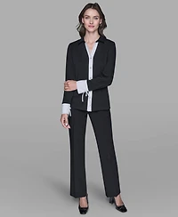 Karl Lagerfeld Paris Women's Contrast Collared Top