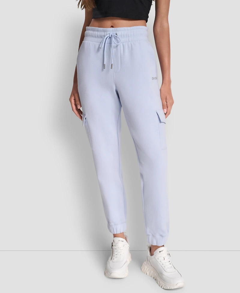 Dkny Sport Women's Studded-Logo Cargo Joggers