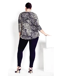 Avenue Women's Plus Lia Contrast Top