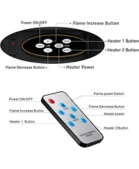 Cowsar Electric Fireplace Heater Wooden Surround Firebox, Remote Control, Adjustable Led Flame, 750W/1500W Freestanding Fireplace