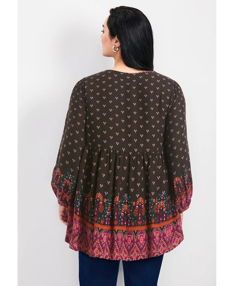 Avenue Women's Cara Blouson Peasant Blouse