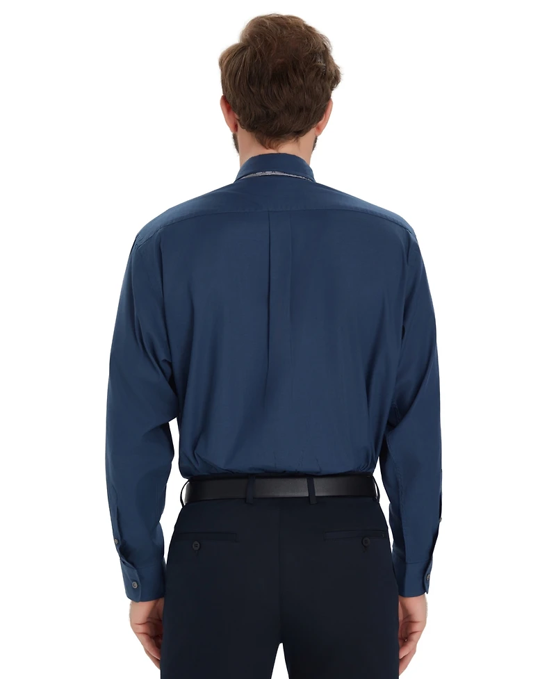 Club Room Men's Pinpoint Button Front Solid Dress Shirt, Macy's Exclusive