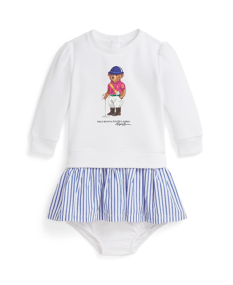 Polo Ralph Lauren Baby Girls Long-Sleeve Dress and Bloomer
