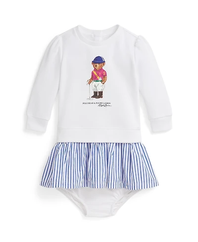 Polo Ralph Lauren Baby Girls Long-Sleeve Dress and Bloomer