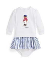 Polo Ralph Lauren Baby Girls Long-Sleeve Dress and Bloomer