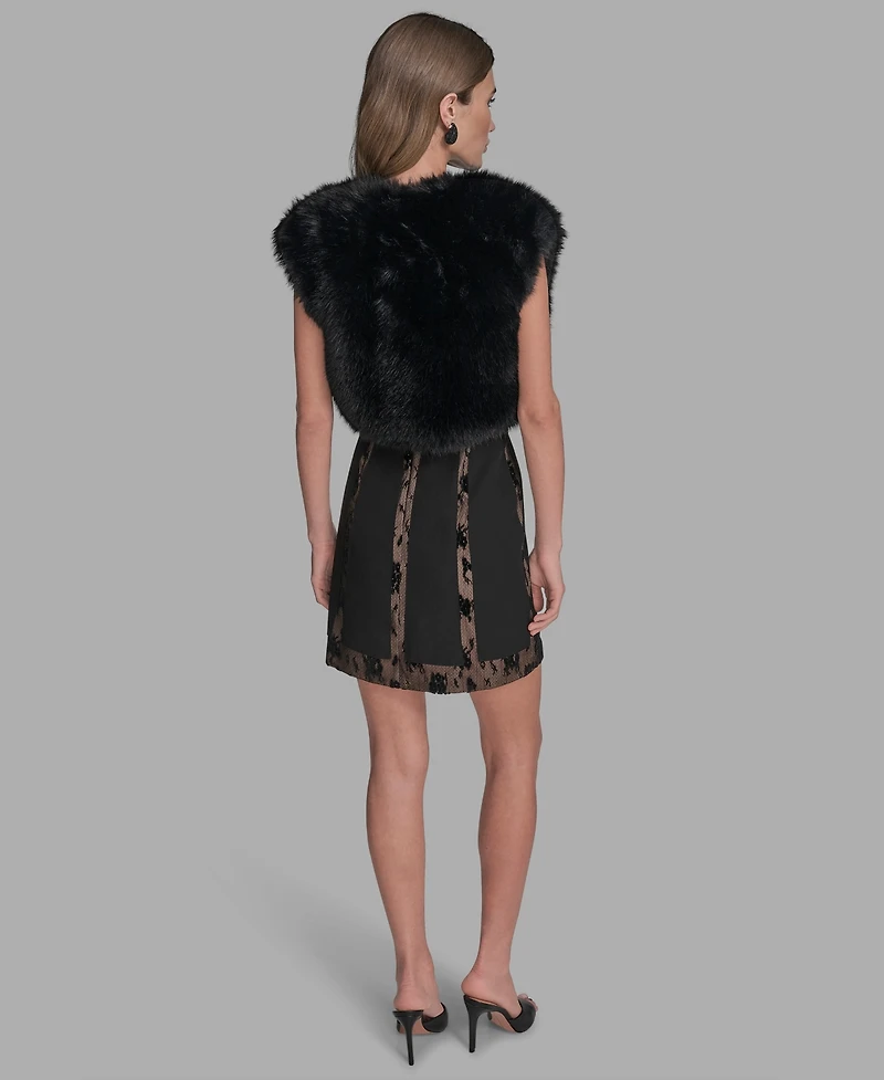 Bcbg Women's Sleeveless Cropped Shrug Jacket