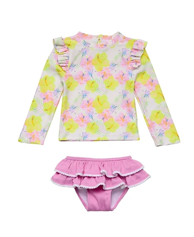 Snapper Rock Baby Girls Aloha Vacay Recycled Ruffle Set