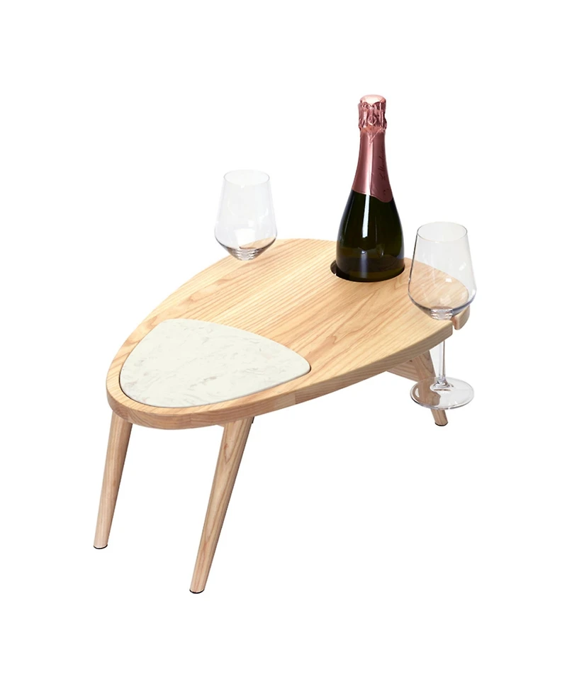 Legnoart 8" Ashwood Portable Picnic Table with Marble insert