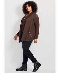 Avenue Women's Cascade Cardigan Zipper Pocket