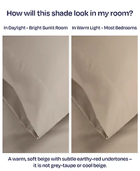 Luxury 1000 Thread Count Standard / Queen Pillow Cases Set of 2 Cotton - 100% Sateen, Smooth, Crisp and Cooling