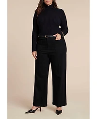 Eloquii Women's High Collar Sweater