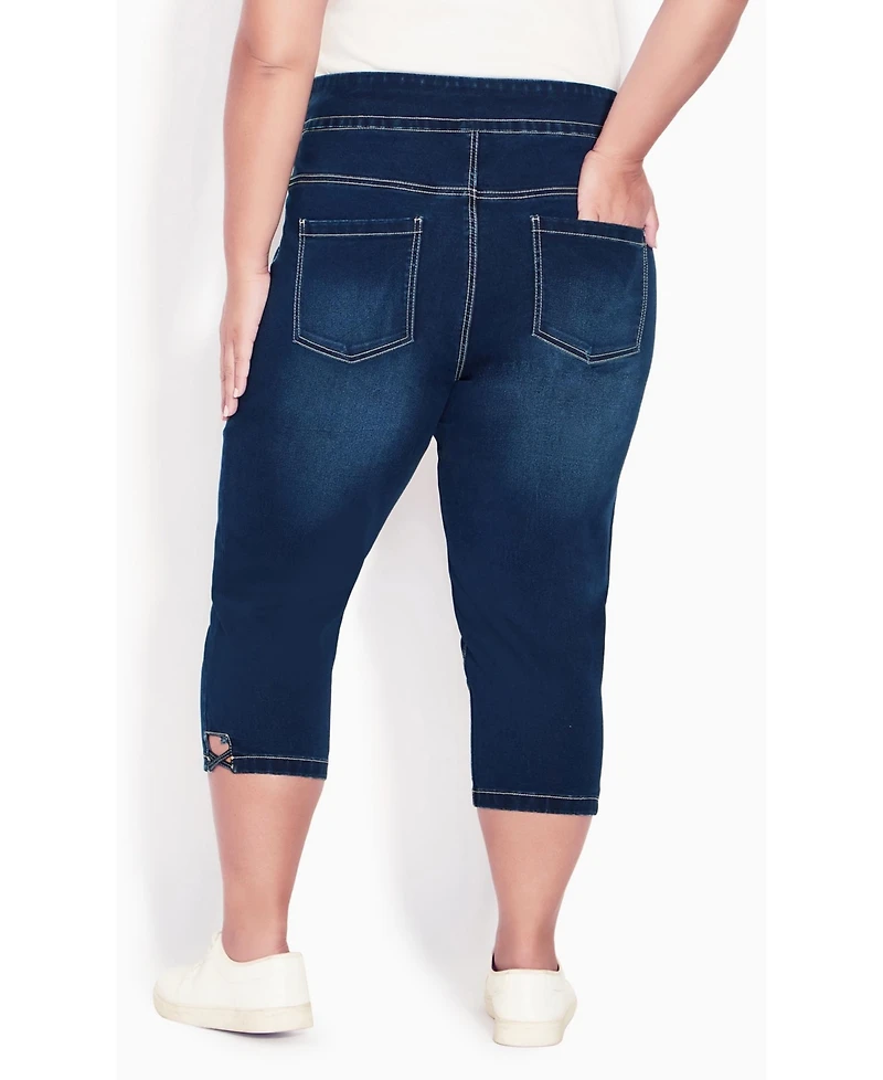 Avenue Women's Butter Denim Lattice Jean