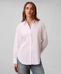Calvin Klein Women's Relaxed Button-Down Shirt