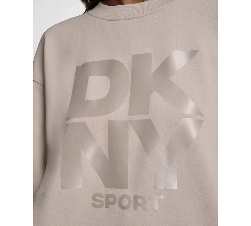 Dkny Women's Transfer Logo Crew Neck Sweatshirt