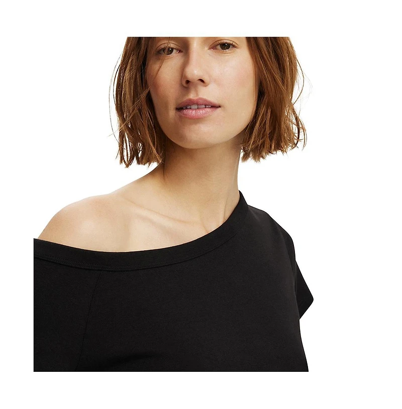 Cotton On Women's Arlie Asymmetric Short Sleeve