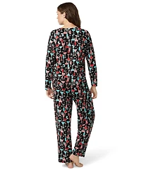 Hue Women's Waffle Fleece Pajama Set