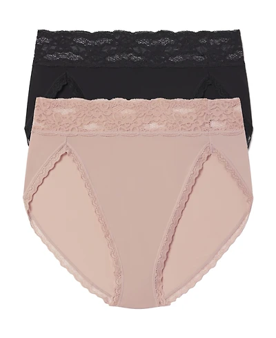 Skarlett Blue Women's Goddess Lace Trim French Cut Brief 2-Pack