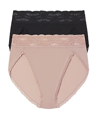 Skarlett Blue Women's Goddess Lace Trim French Cut Brief 2-Pack