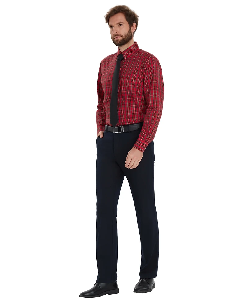 Club Room Men's Stewart Tartan Regular-Fit Dress Shirt, Macy's Exclusive