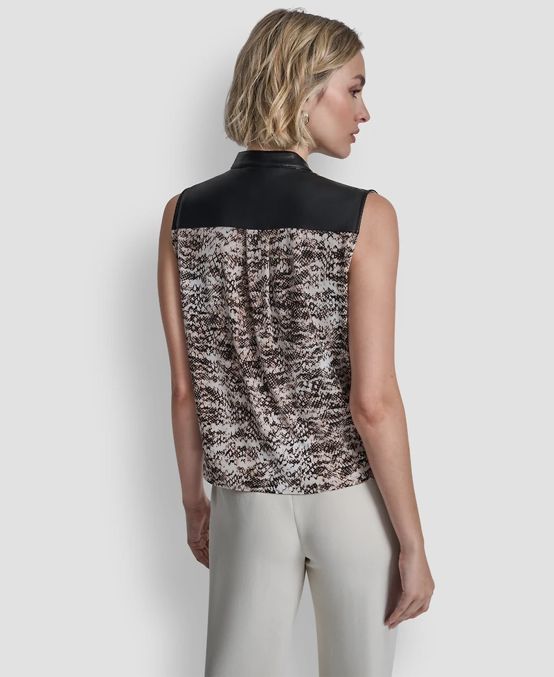 Dkny Women's V-Neck Cross Over Top