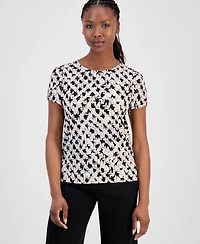 Ak Anne Klein Petite Tulip-Sleeve Top