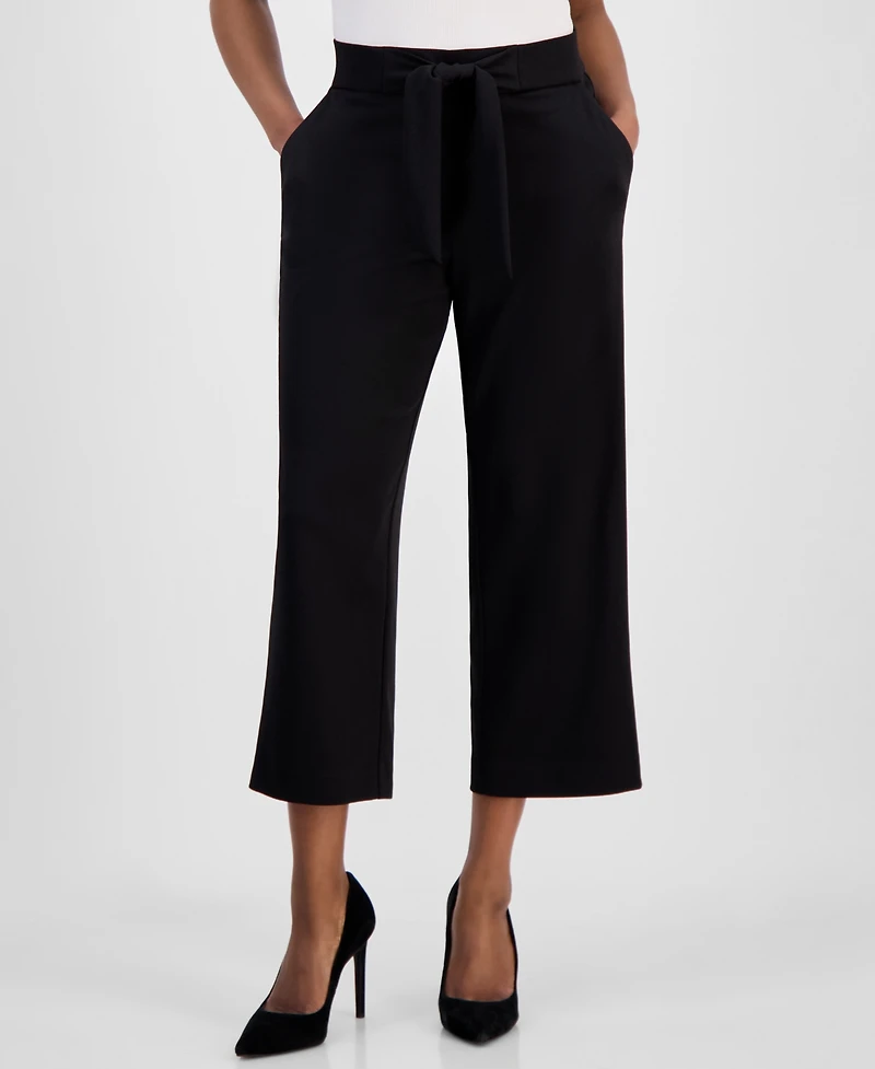Ak Anne Klein Petite Cropped Pull-On Pants