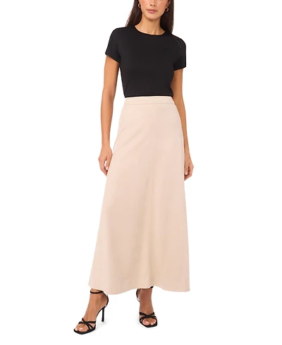 Vince Camuto Women's Faux-Suede A-Line Maxi Skirt