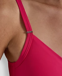 Dkny Women's Crossover Ruched One-Piece Swimsuit