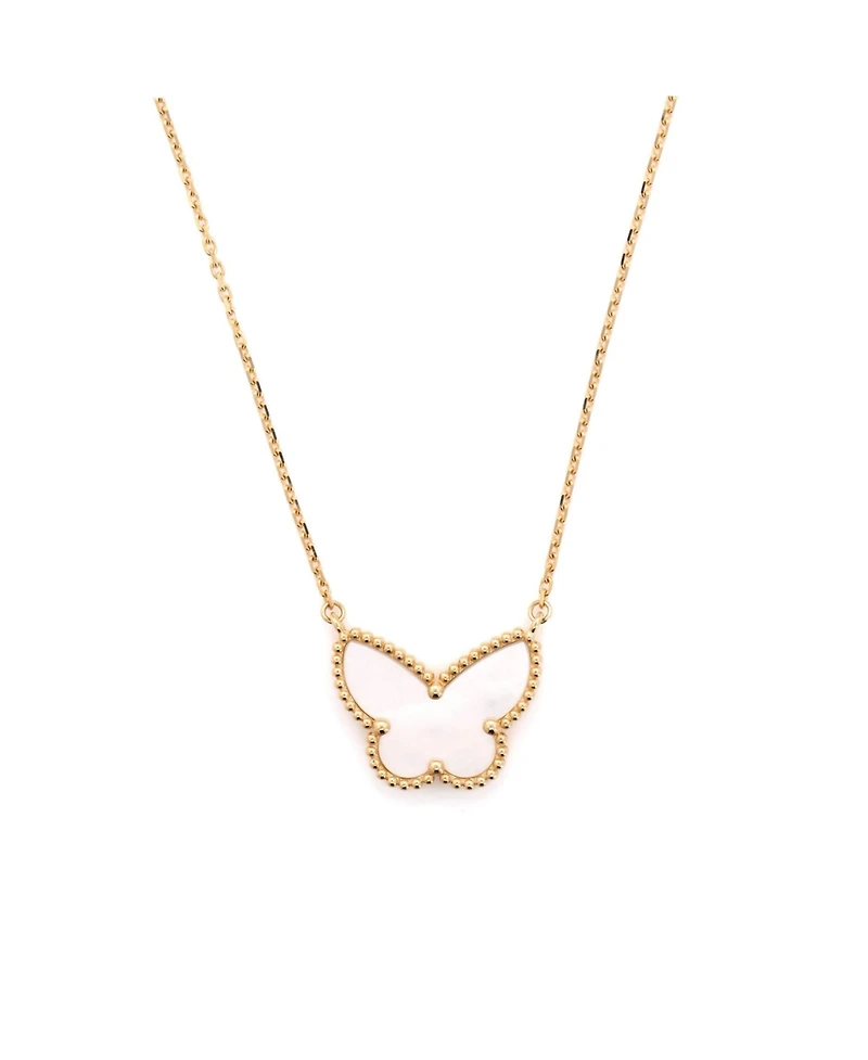 Pre-Owned Van Cleef & Arpels Lucky Alhambra Butterfly Pendant Necklace