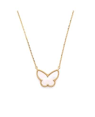Pre-Owned Van Cleef & Arpels Lucky Alhambra Butterfly Pendant Necklace