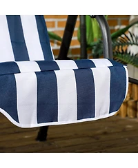 Outsunny 3-Seat Outdoor Patio Swing Chair w/ Tilt Canopy Cushion Dark