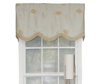 Rlf Home Aquarelles Window Treatment Ruffled Provance Valance 3" Rod Pocket 50" x 17" Aqua Mist