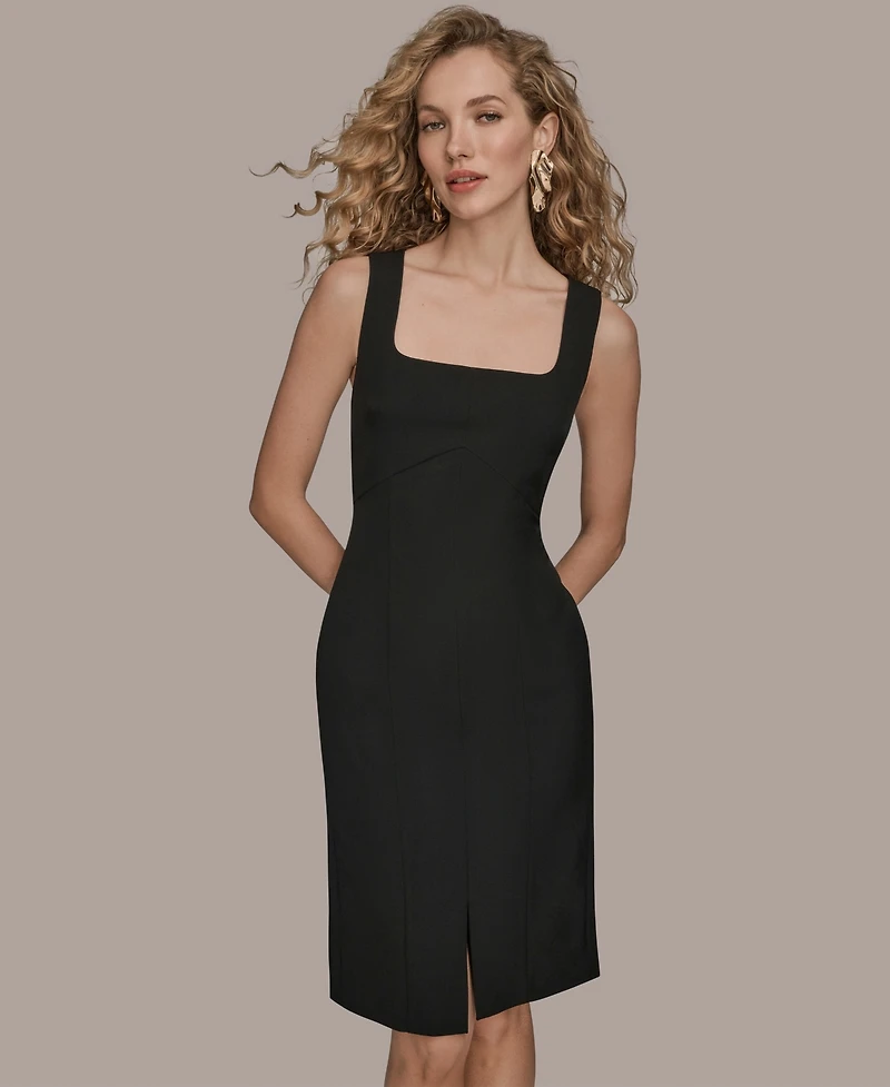 Donna Karan New York Women's Square Neck Midi Dress