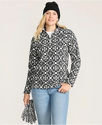 Lands' End Women's Outerwear Coats Petite Anyweather Fleece Quarter Zip Pullover